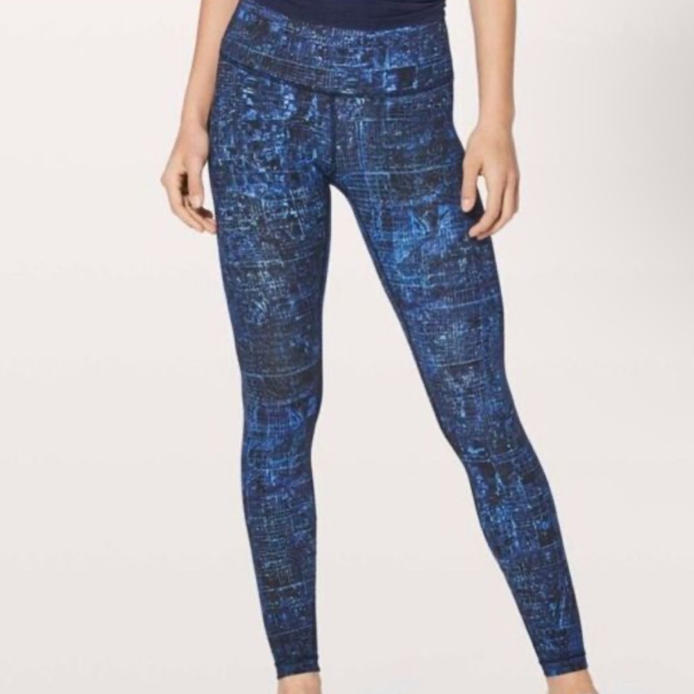 Lululemon Wunder Under Tights Full -On Luxtreme "25 City Lights Multi Black